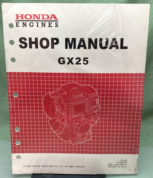 New Genuine Honda 61Z0H00 GX25 Shop Manual 2002