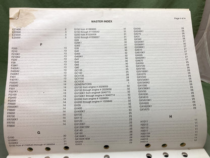 Genuine Honda TE410 Engine Service Specifications 1998