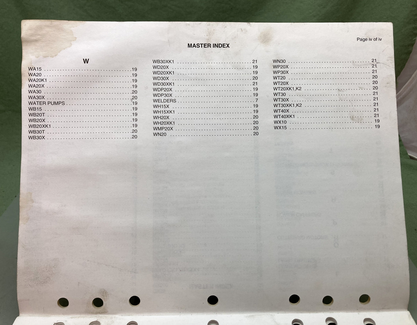 Genuine Honda TE410 Engine Service Specifications 1998