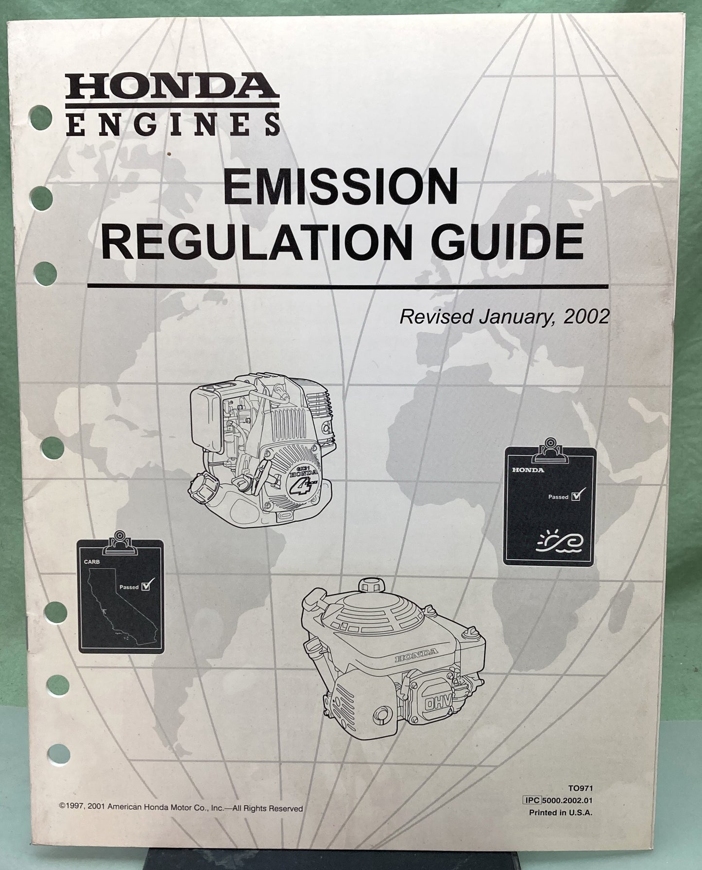 Genuine Honda TO971 Emission Regulation Guide 1997