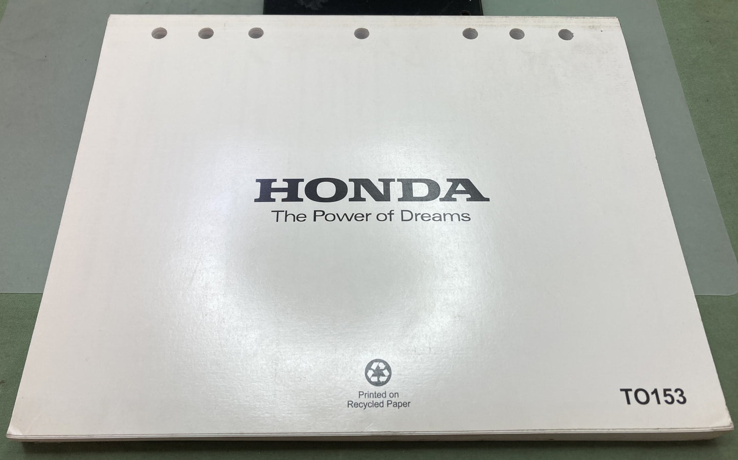 Genuine Honda TO153 Warranty Flat Rate Manual Power Equipment Products '86-'06