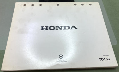 Genuine Honda TO153 Warranty Flat Rate Manual Power Equipment Products '86-'04