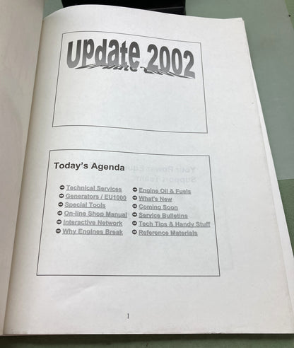Genuine Honda PTR52971C Update Manual 2002