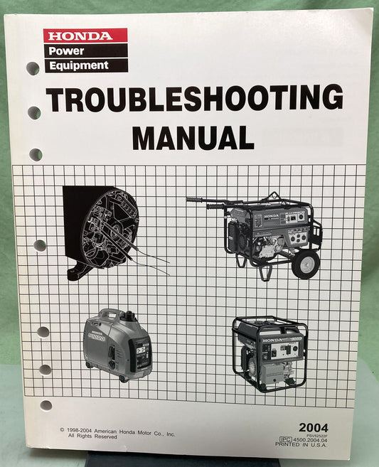New Genuine Honda PSV52522F Troubleshooting Manual '98-'04