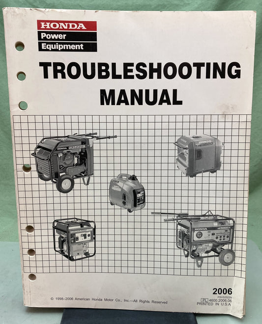Genuine Honda PSV52522H Troubleshooting Manual '98-'06