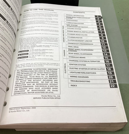 Genuine Honda 61MCH05 VTX1800C/F Service Manual 2006