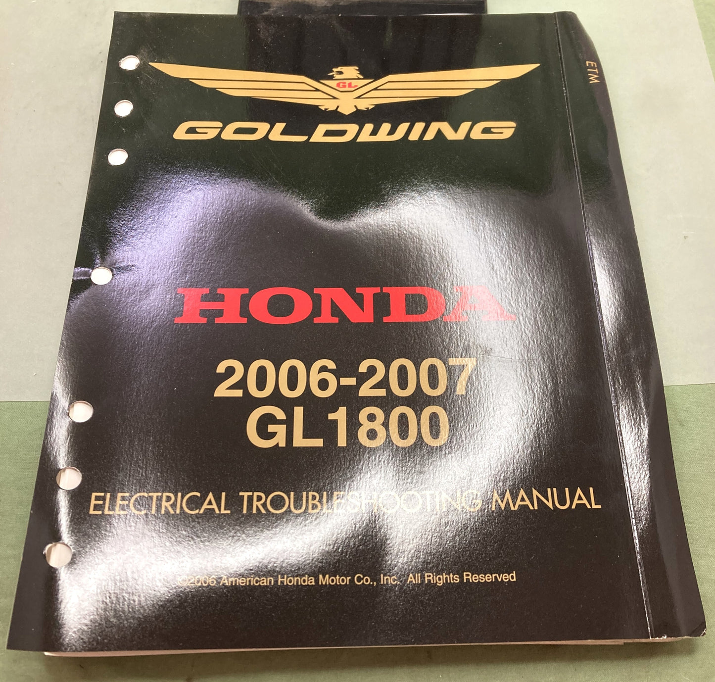 Genuine Honda 61MCA52 GL1800 Service/Electrical Troubleshooting Manual 2006
