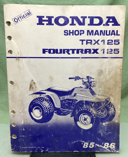 Genuine Honda 61VM601 TRX125 Fourtrax 125 Shop Manual 1985