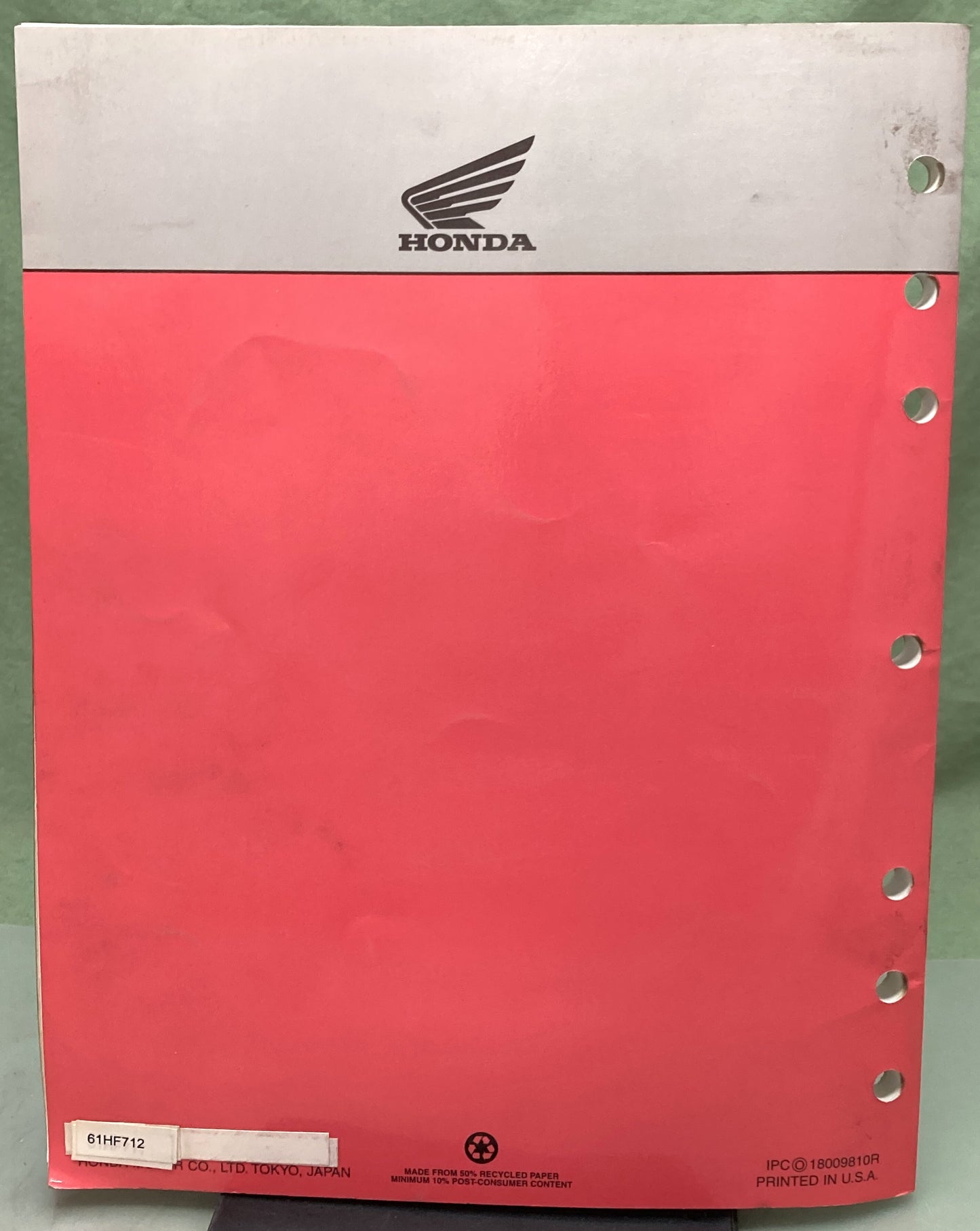 Genuine Honda 61HF712 TRX90 Service Manual 1998