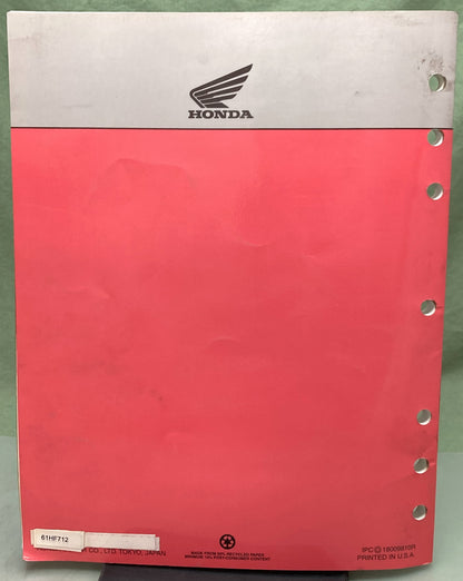 Genuine Honda 61HF712 TRX90 Service Manual 1998