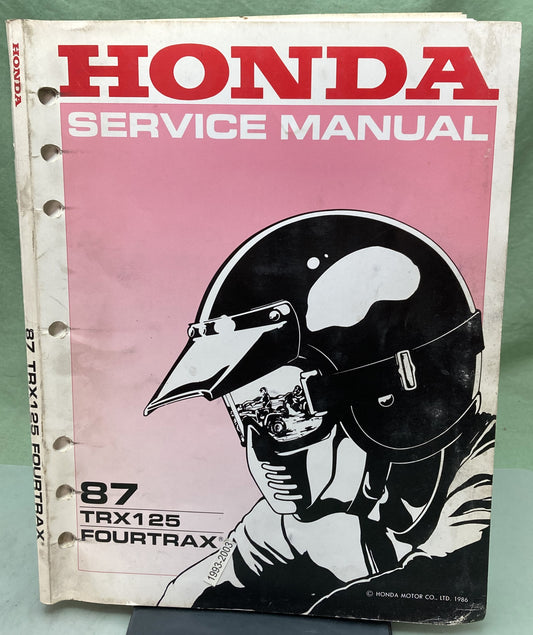 Genuine Honda 61HC300 TRX125 Fourtrax Service Manual 1986