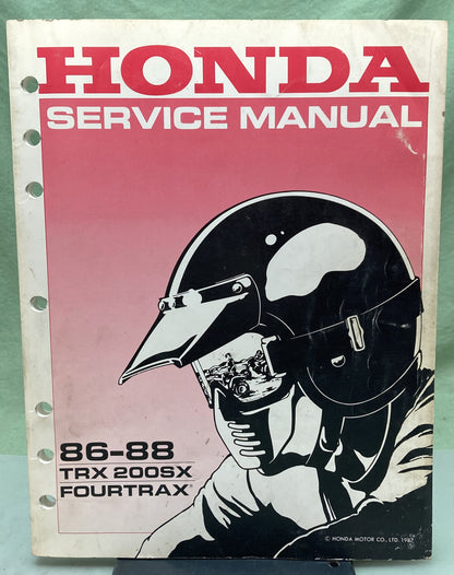 Genuine Honda 61HB302 TRX 200SX Fourtrax Service Manual 1987