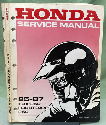 Genuine Honda 61HA802 TRX250 Fourtrax 250 Service Manual 1986