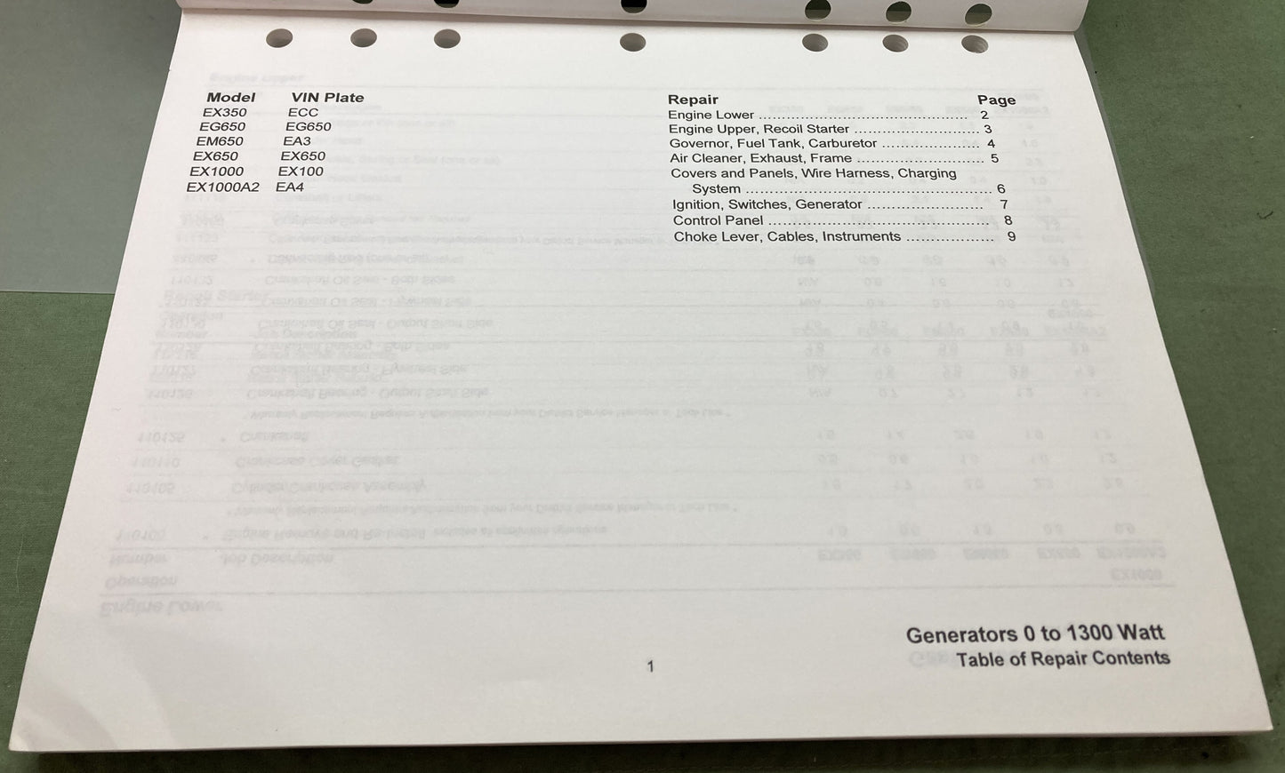 Genuine Honda PFR53458 Warranty Flat Rate Manual for Honda Power Equipment 2002