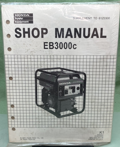 New Genuine Honda 61Z0300X EB3000c Supp. Shop Manual 2001