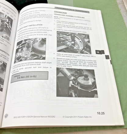 GENUINE VICTORY 9923282 VISION SERVICE MANUAL 2012