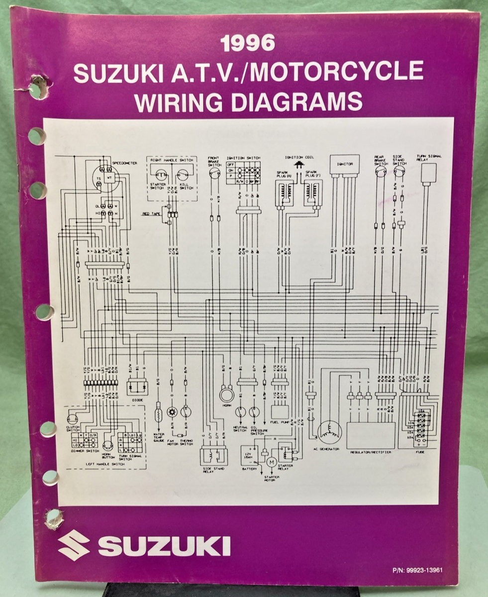 NEW GENUINE SUZUKI 99923-13961 MOTORCYCLE/ATV WIRING DIAGRAMS 1996