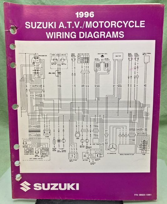 NEW GENUINE SUZUKI 99923-13961 MOTORCYCLE/ATV WIRING DIAGRAMS 1996