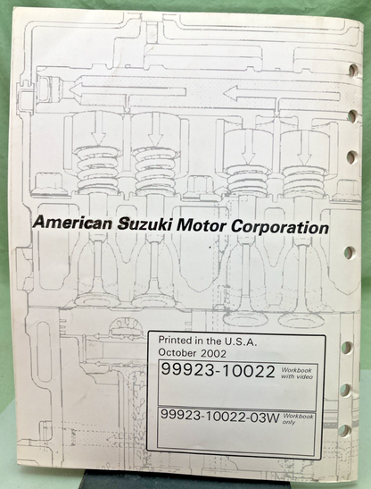 NEW GENUINE SUZUKI 99923-10022-03W PERFORMANCE TROUBLESHOOTING WORK BOOK