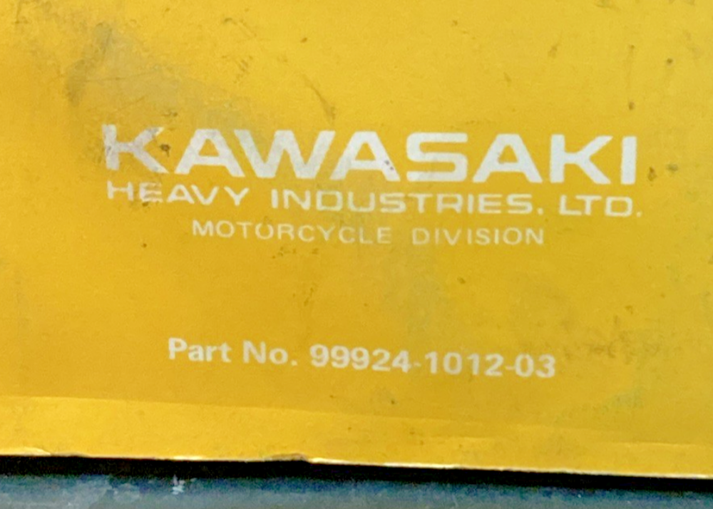GENUINE KAWASAKI 99924-1012-03 KM100 SERVICE MANUAL 1981
