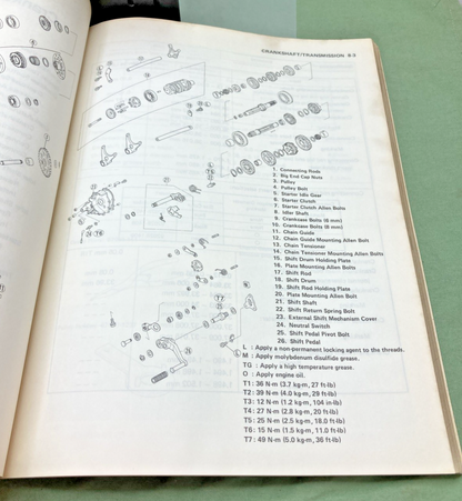GENUINE KAWASAKI 99924-1079-01 NINJA 750R GPX750R SERVICE MANUAL 1986