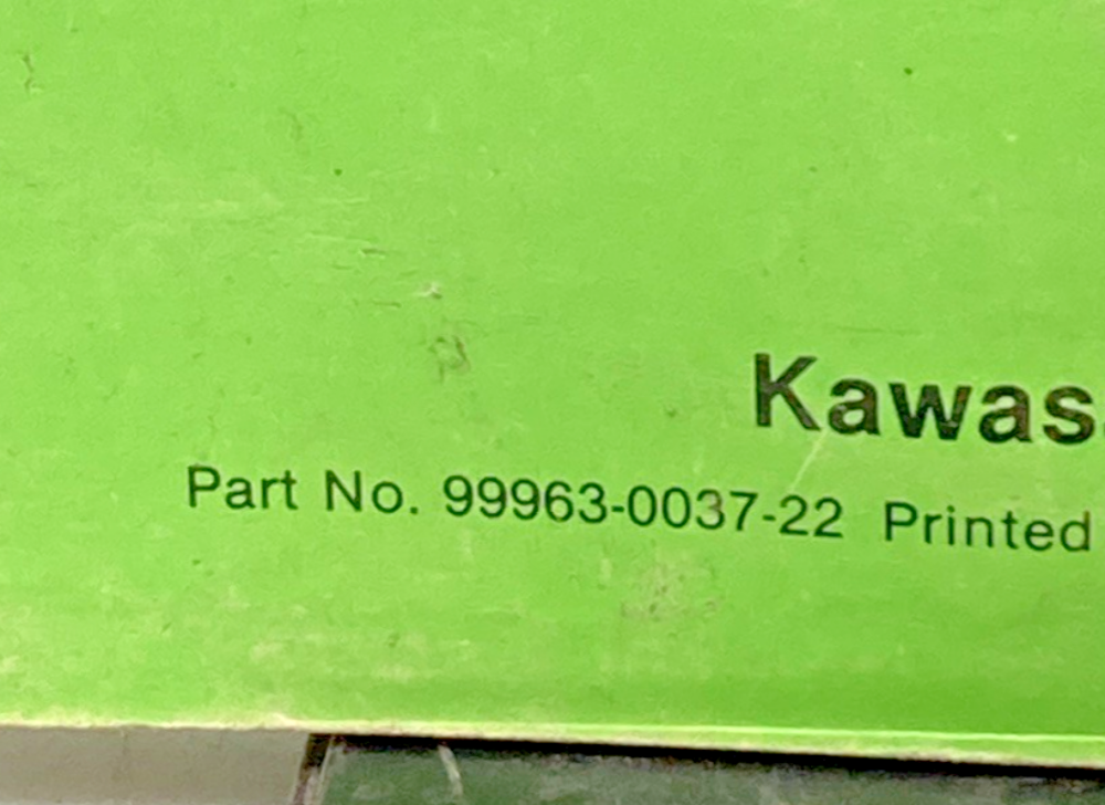 GENUINE KAWASAKI 99963-0037-22 KLT200 SERVICE MANUAL SUPPLEMENT 1982