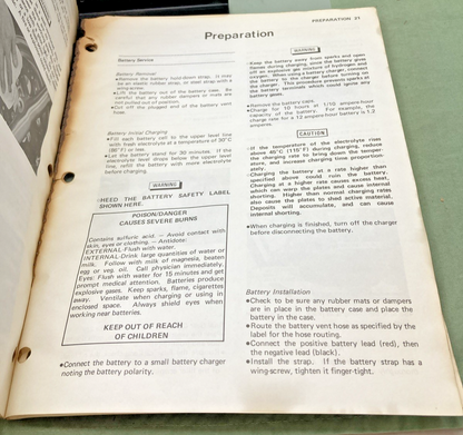 GENUINE KAWASAKI 99931-1185-01 GENERAL ALL TERRAIN VEHICLE ASSY & PREP MANUAL 85