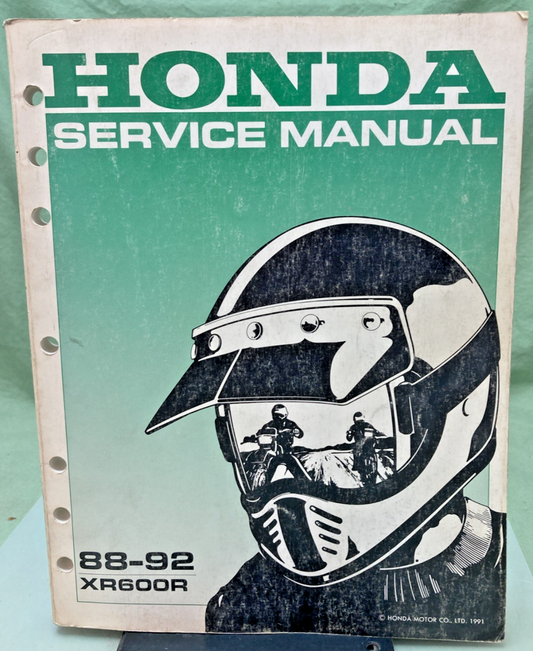 GENUINE HONDA 61MN104 XR600R SERVICE MANUAL 1988-1992