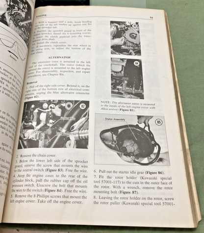GENUINE CLYMER M354 KAWASAKI Z-1 MODELS SERVICE MANUAL 1973-1974