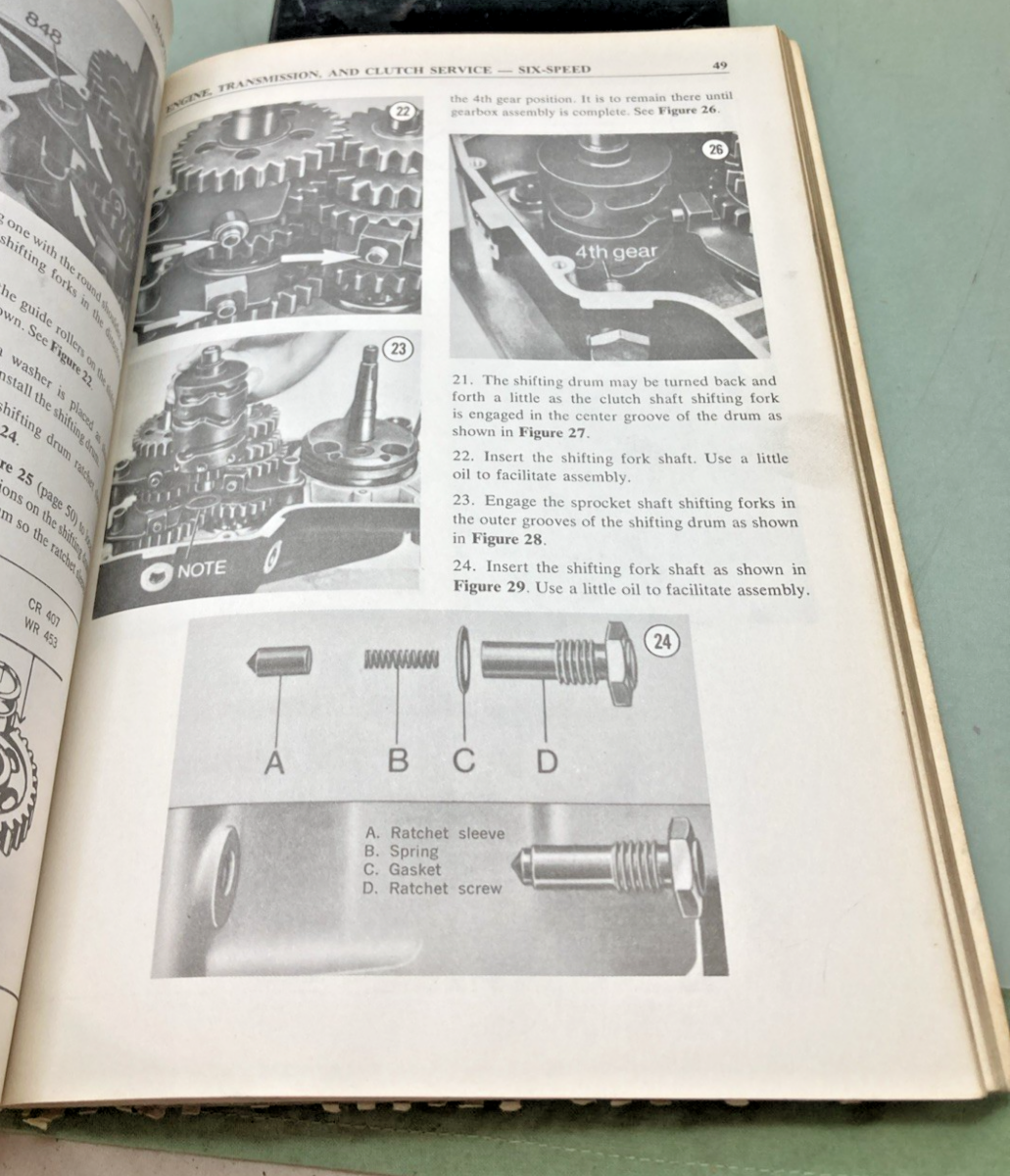 GENUINE CLYMER M423 HUSQVARNA 125-450CC SINGLES SERVICE MANUAL 1966-1972