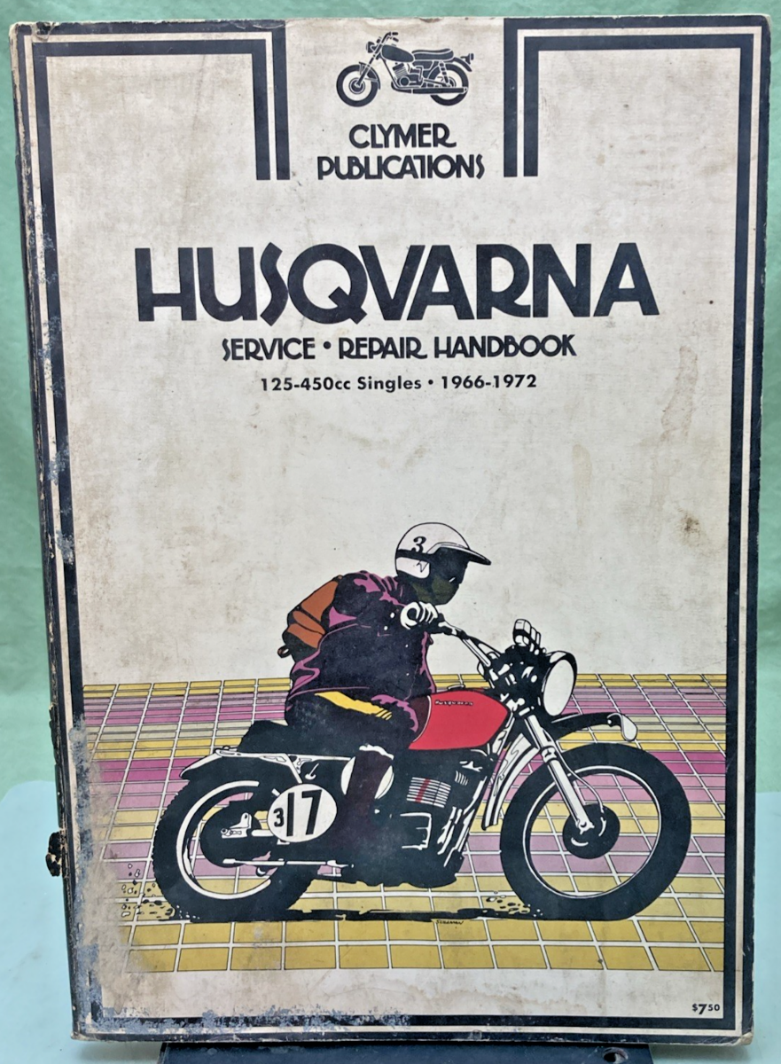 GENUINE CLYMER M423 HUSQVARNA 125-450CC SINGLES SERVICE MANUAL 1966-1972