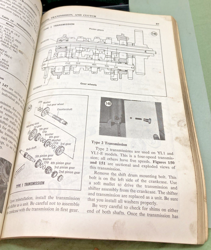 GENUINE CLYMER M399 YAMAHA 90-350CC TWINS SERVICE MANUAL 1965-1974
