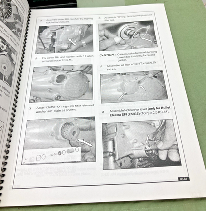 GENUINE ROYAL ENFIELD 597451 SERVICE MANUAL FOR BULLET CLASSIC, ELECTRA, EFI 200