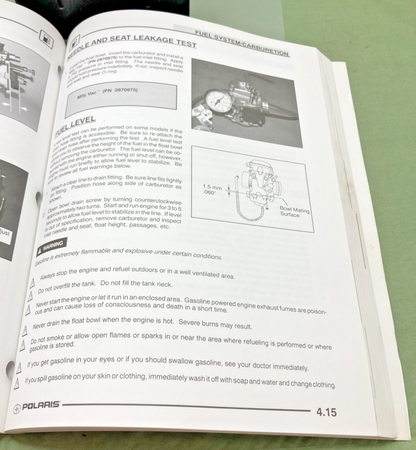 GENUINE POLARIS 9917205 TRAILBOSS 325 FOURSTROKE SERVICE MANUAL 2002