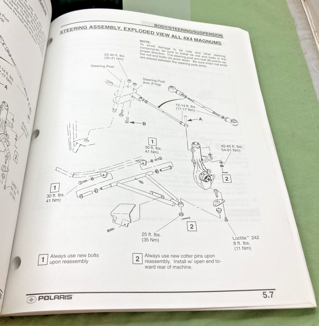GENUINE POLARIS 9916583 MAGNUM 325 AND HDS SERVICE MANUAL 2001