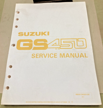 NEW GENUINE SUZUKI 99500-34025-03E GS450 SERVICE MANUAL 1990