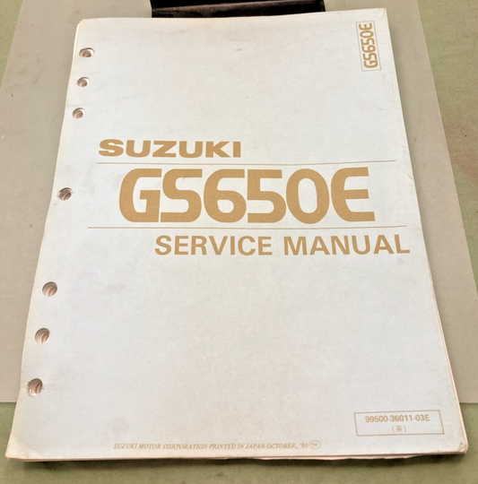 GENUINE SUZUKI 99500-36011-03E GS650E SERVICE MANUAL 1990