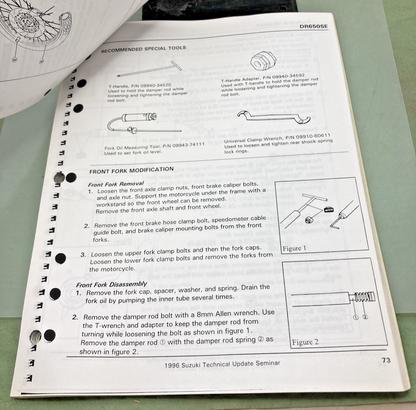 GENUINE SUZUKI 99923-15961 NEW MODEL TECHNICAL UPDATE SEMINAR 1996