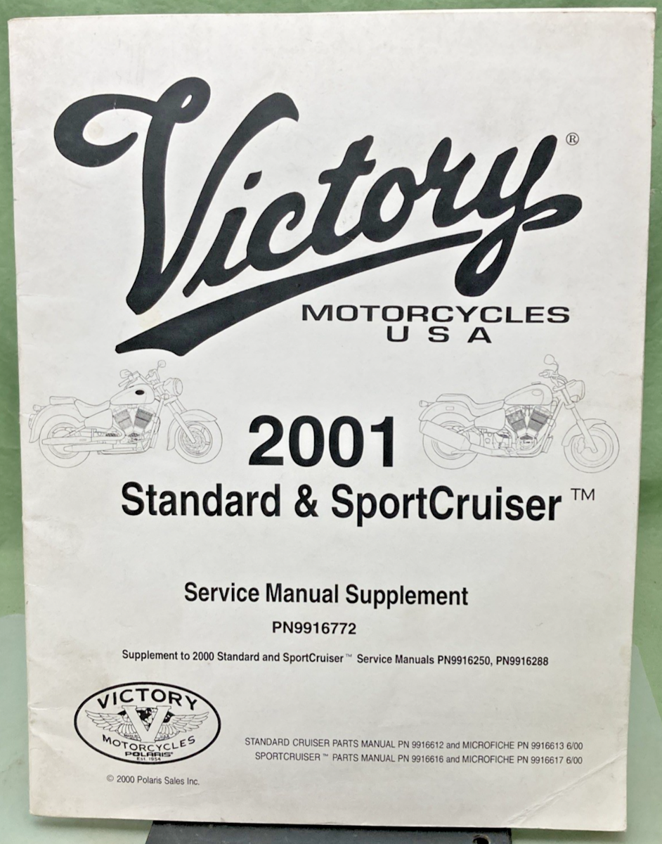 GENUINE VICTORY 9916772 STANDARD AND SUPPORT CRUISER SERVICE MANUAL SUP 2001