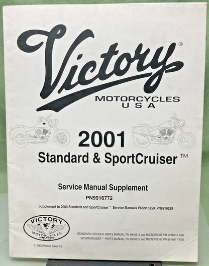 GENUINE VICTORY 9916772 STANDARD AND SUPPORT CRUISER SERVICE MANUAL SUP 2001