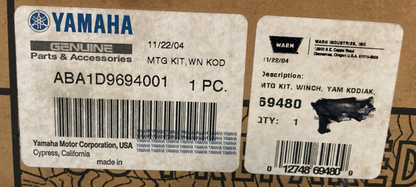 New Genuine Yamaha ABA-1D969-4001  Winch Mount Kit Warn 69480