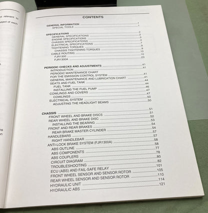 Genuine Yamaha LIT-11616-17-27 FJR1300S(C) FJR1300AS(C) Supp. Service Manual 2003