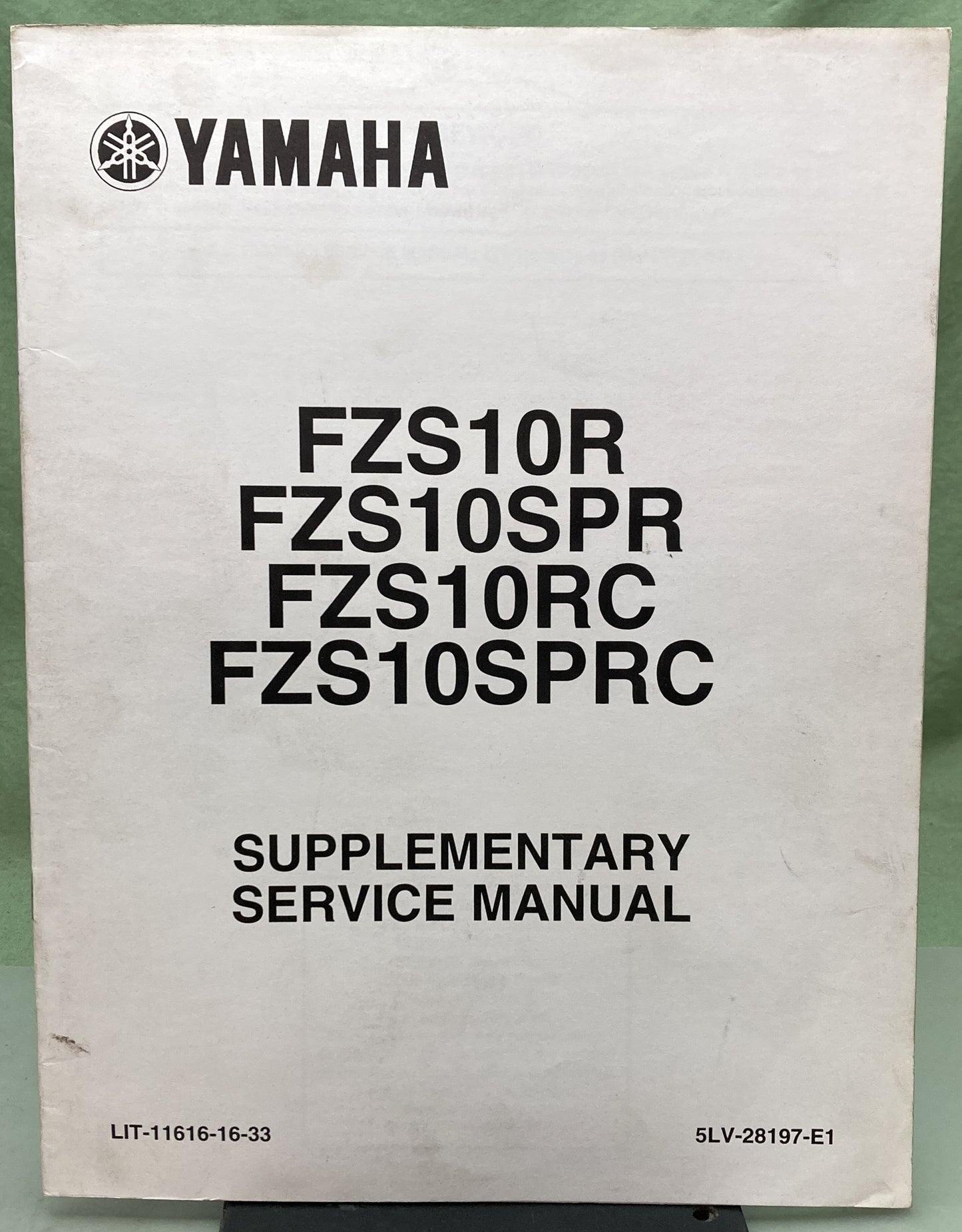 Genuine Yamaha LIT-11616-16-33 FZS10R FZS10SPR Supp. Service Manual 2002