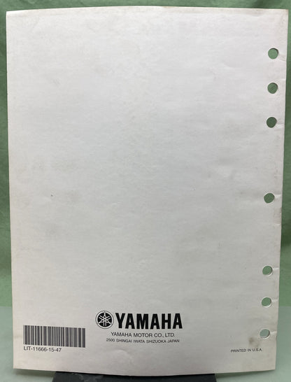 Genuine Yamaha LIT-11666-15-47 YZF-R1P YZF-R1PC Assembly Manual 2001