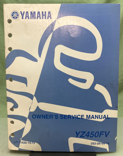 Genuine Yamaha LIT-11626-19-73 YZ450FV Owner's Service Manual 2005