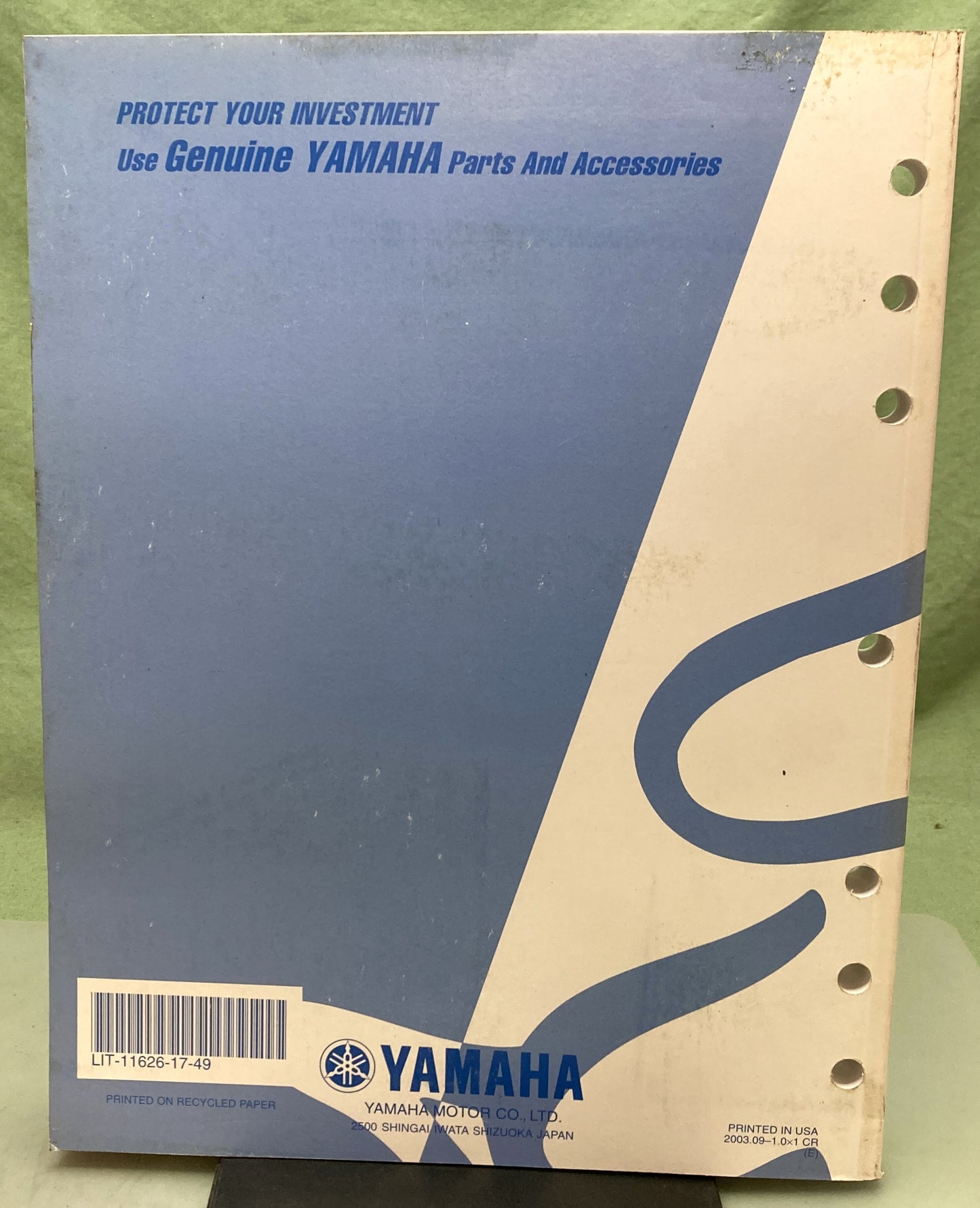 Genuine Yamaha LIT-11626-17-49 WR450FS Owner's Service Manual 2003