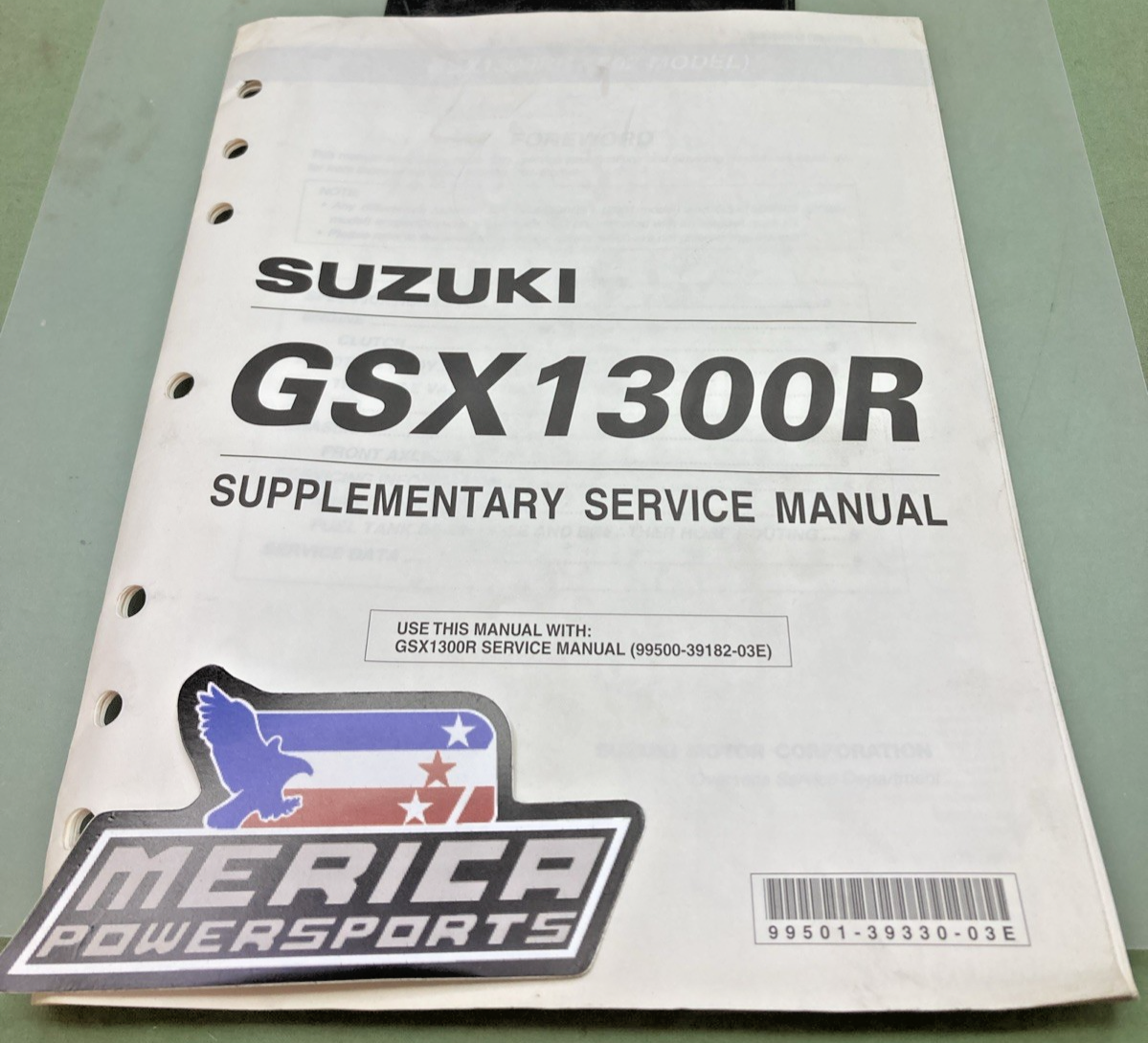 GENUINE SUZUKI 99501-39330-03E GSX1300R SUPPLEMENTARY SERVICE MANUAL 2001