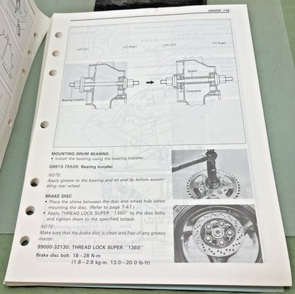 GENUINE SUZUKI 99500-39114-03E GSXR1100W SERVICE MANUAL 1992