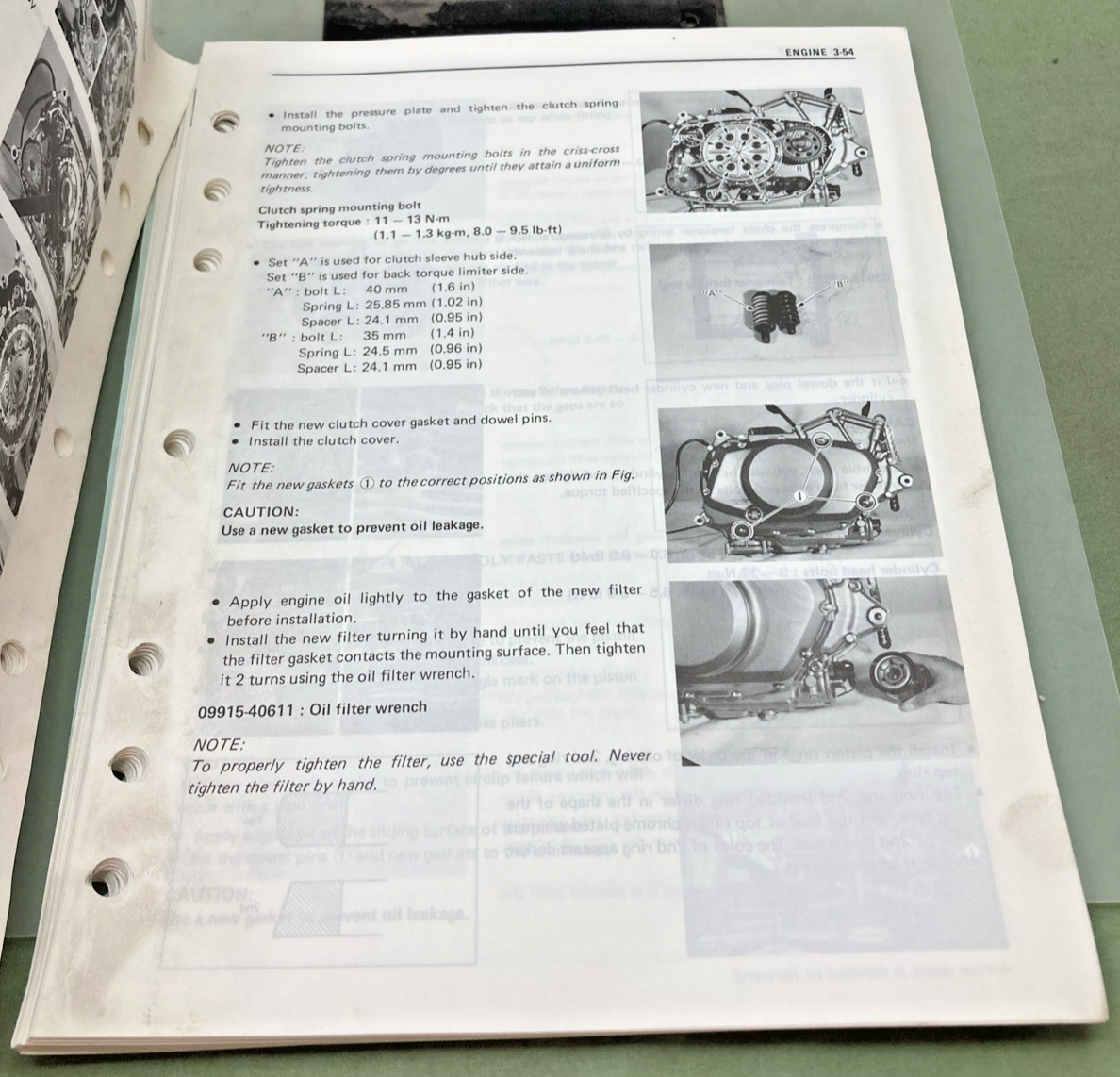 GENUINE SUZUKI 99500-38013-03E VX800 SERVICE MANUAL 1990