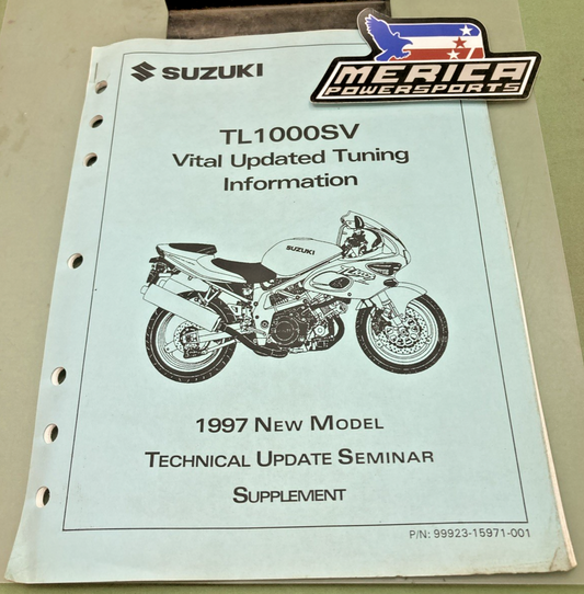 GENUINE SUZUKI 99923-15971-001 TL1000SV TECHNICAL UPDATE SEMINAR SUPPLEMENT 1997
